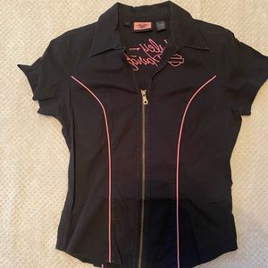 Women's Pink Label Zip Front Woven